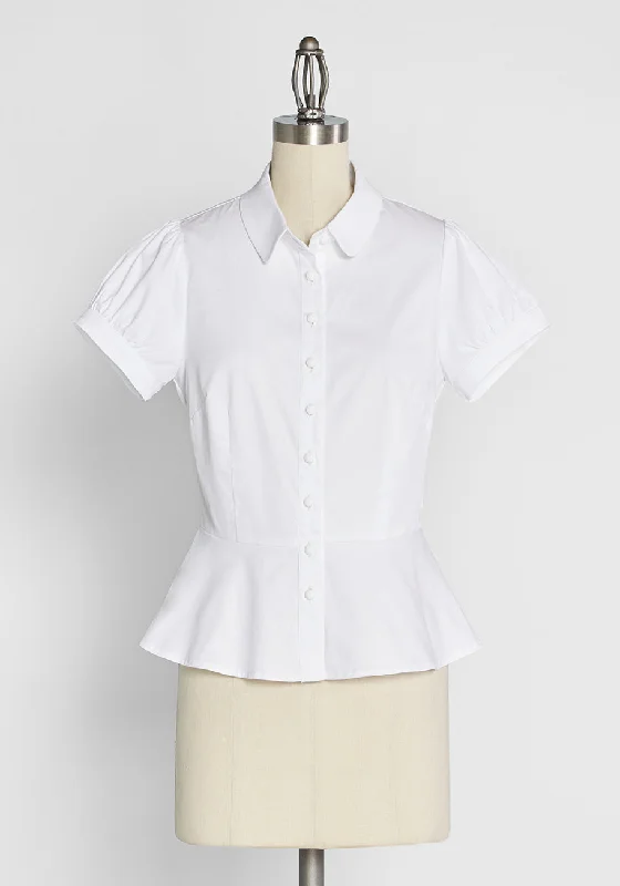 ModCloth x Collectif Polite Perfection Button Front Blouse