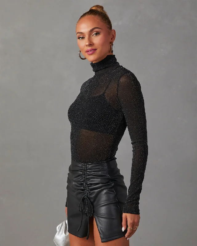 Nightfall Mock Neck Long Sleeve Top