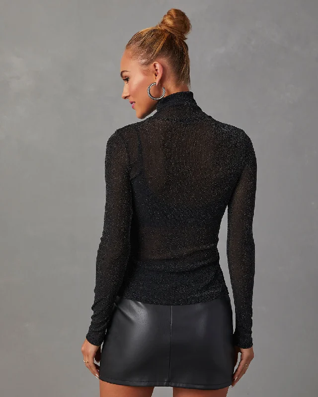 Nightfall Mock Neck Long Sleeve Top