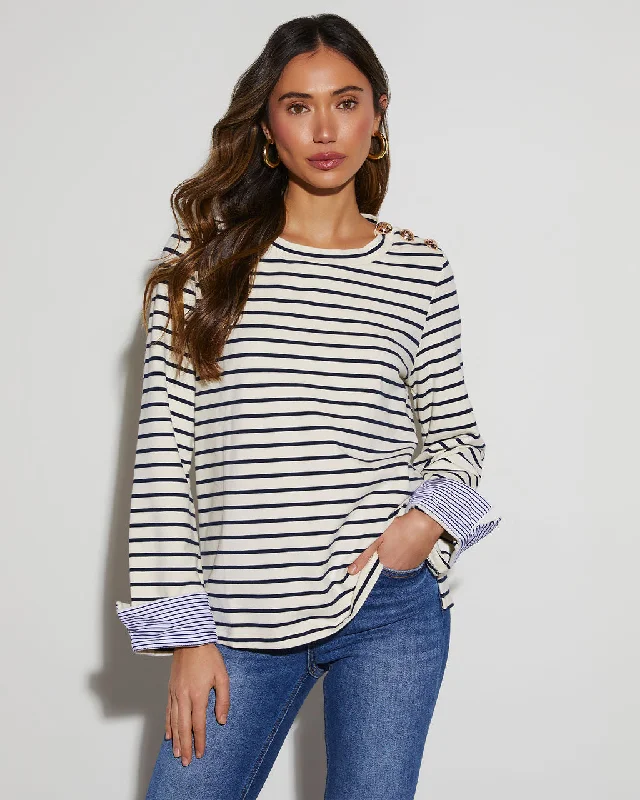 Regatta Striped Crew Neck Long Sleeve Top