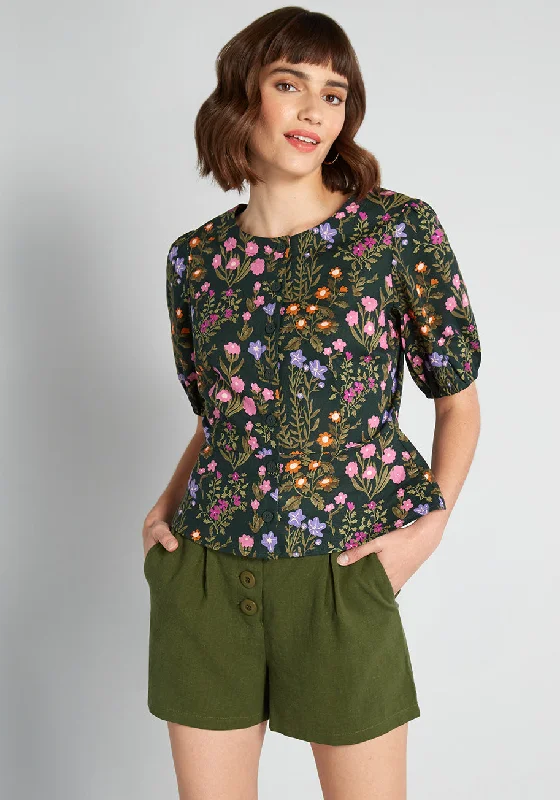 Spring Is Here Floral Peplum Blouse