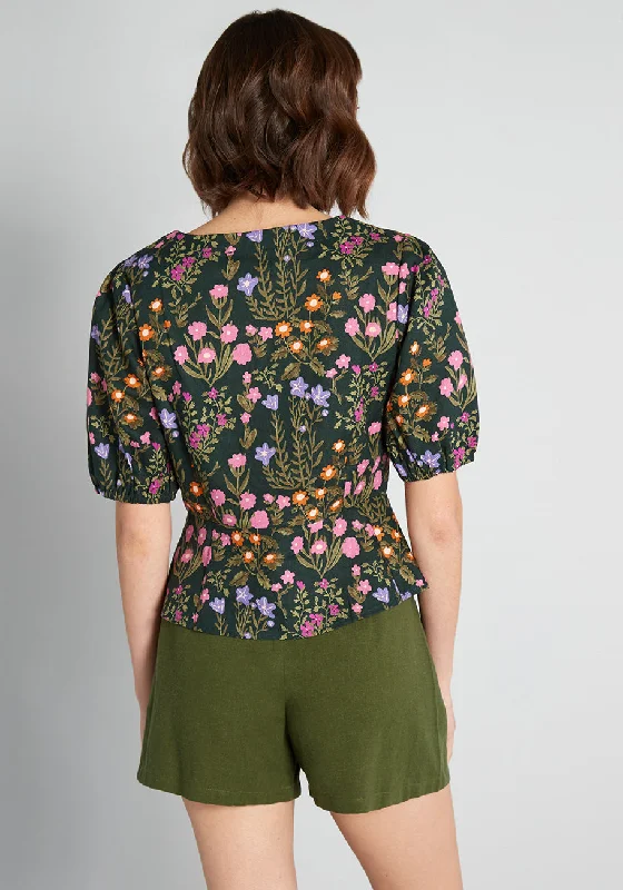 Spring Is Here Floral Peplum Blouse