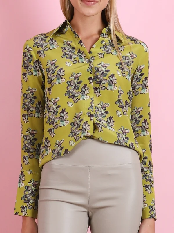 Printed Button Up Blouse