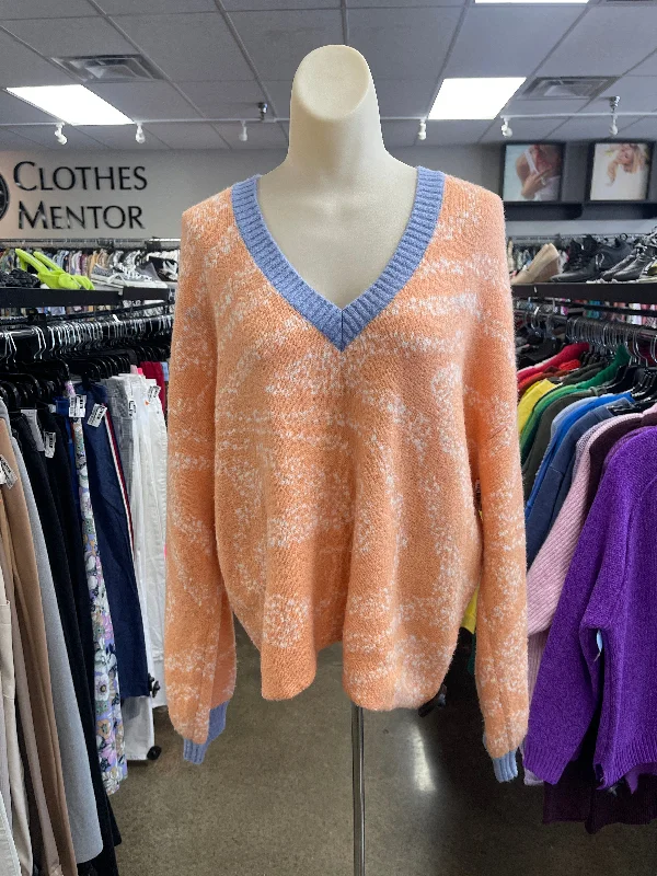 Sweater By Clothes Mentor In Orange, Size: M