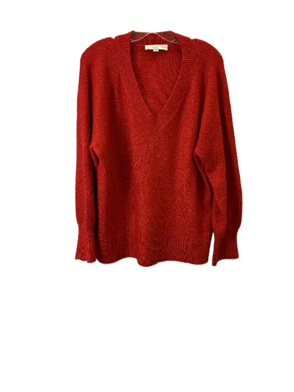 Sweater By Loft In Red, Size: Xl