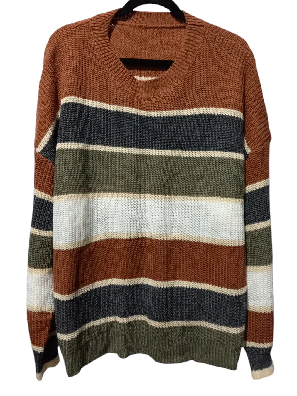 Sweater By Shein In Striped Pattern, Size: 3x