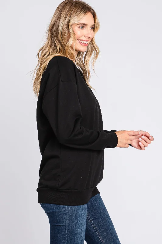 Black Pullover Sweatshirt