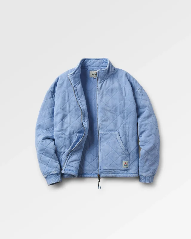 Clementine Quilted Zip-Through - Cornflower