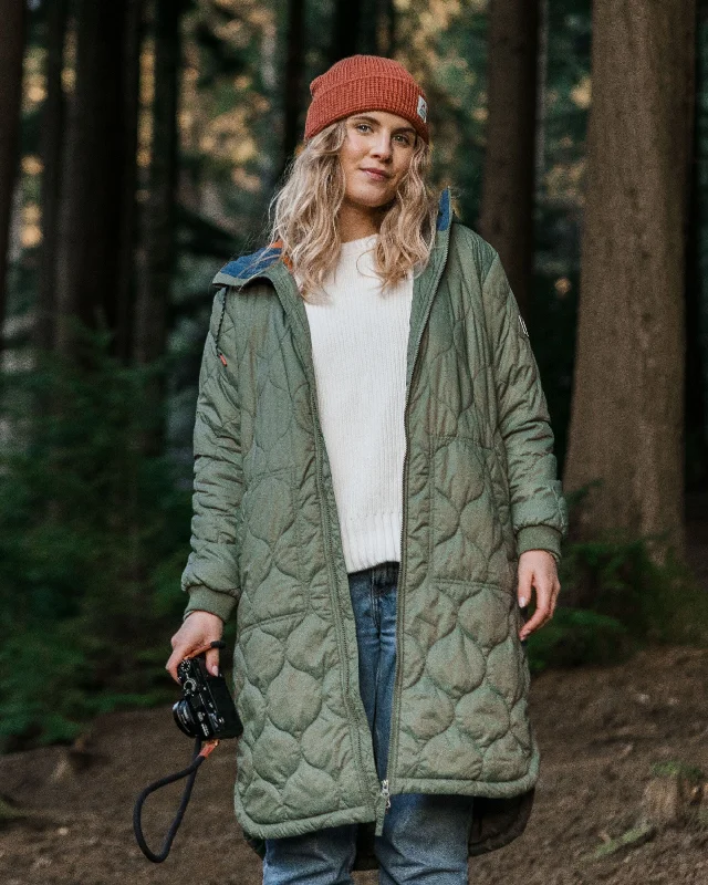 Flora 2.0 Long Recycled Insulated Parka - Dusty Olive