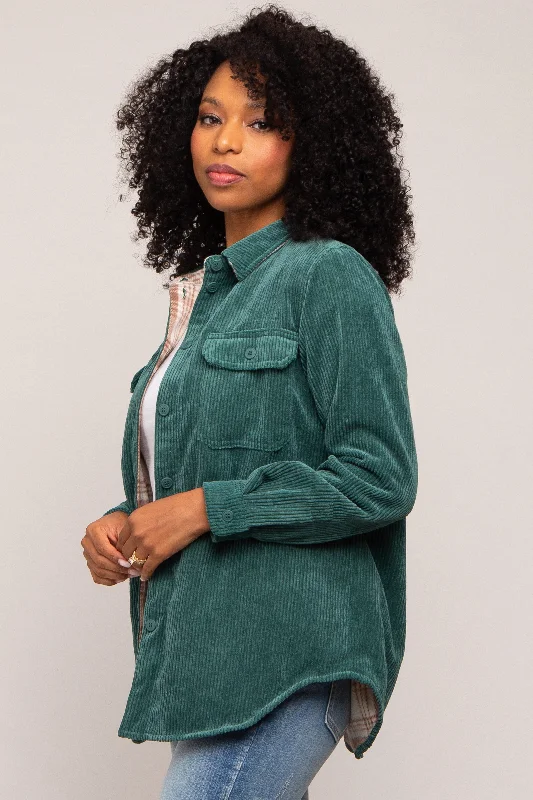 Forest Green Reversible Shirt Jacket