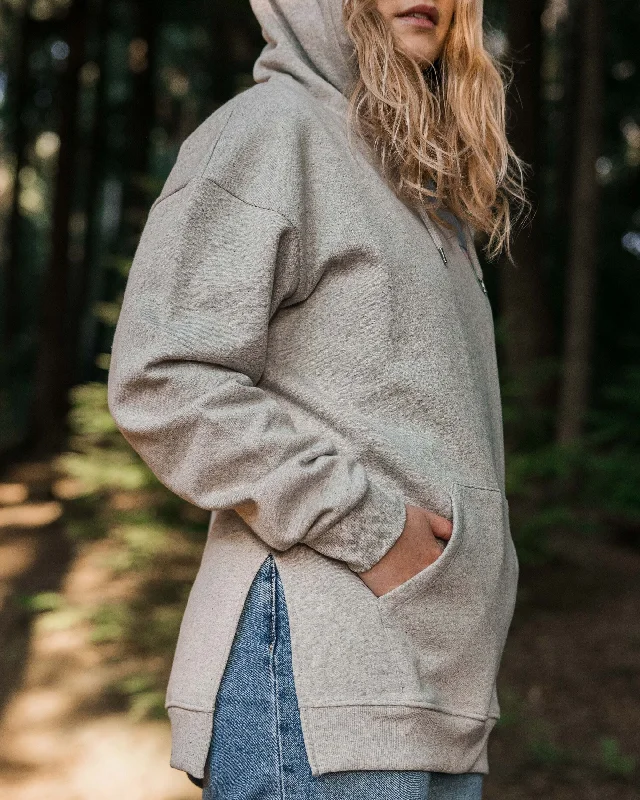 Golden Hour Recycled Cotton Hoodie - Grey Marl