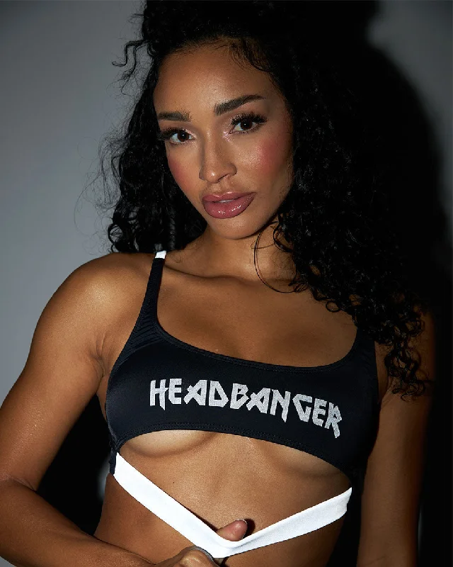 Headbanger For Life Reflective Underboob Top