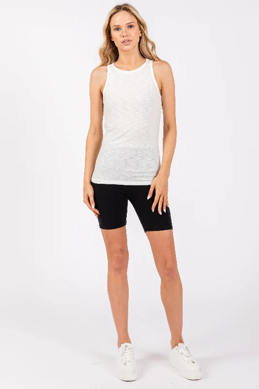 Ivory Heathered Tank Top