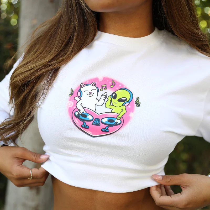 Love Is Ripndip Cropped Long Sleeve (White)