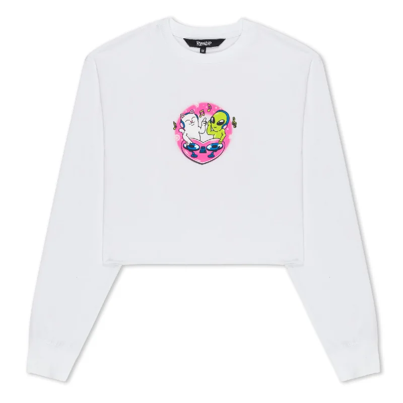 Love Is Ripndip Cropped Long Sleeve (White)