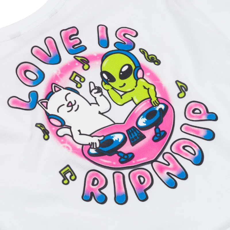 Love Is Ripndip Cropped Long Sleeve (White)