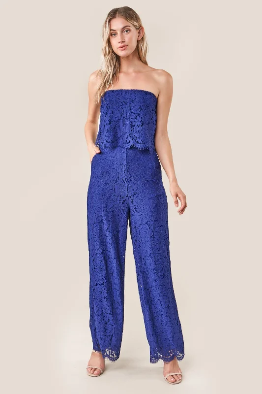 Lust For Love Strapless Lace Jumpsuit