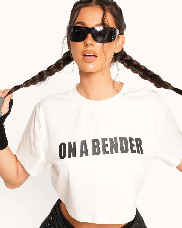 On A Bender Cropped Baby Tee