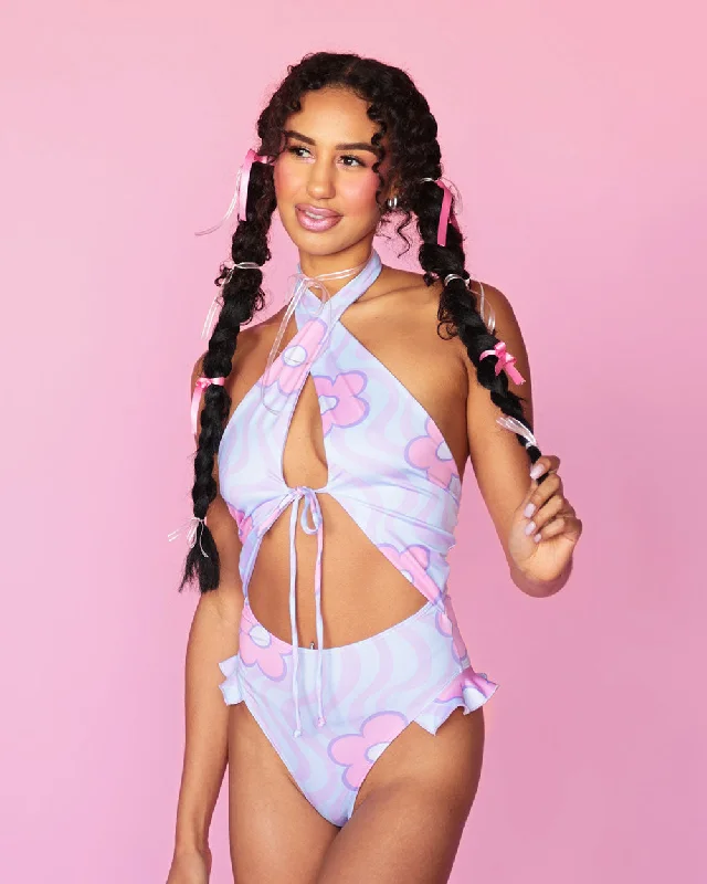 Petal Pop Halter Bodysuit