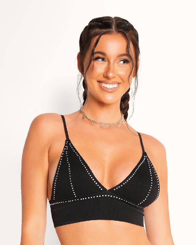 Poster Girl Rhinestone Bra Top