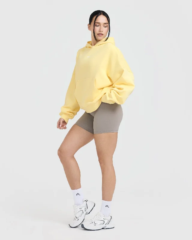 Raising the Bar Graphic Unisex Oversized Hoodie | Sherbert Yellow