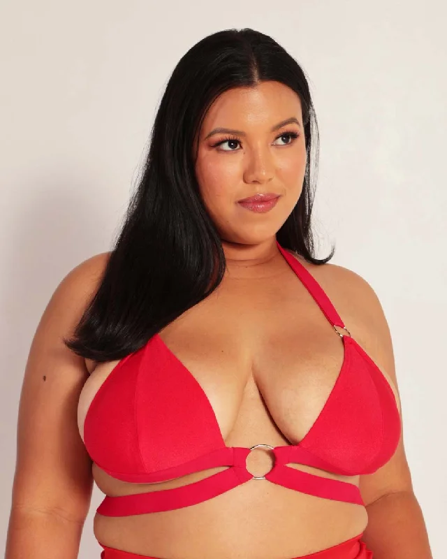 Red Alert O-Ring Halter Top