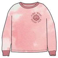 Rediscover Printed Sweatshirt - Tie Dye Shell Pink