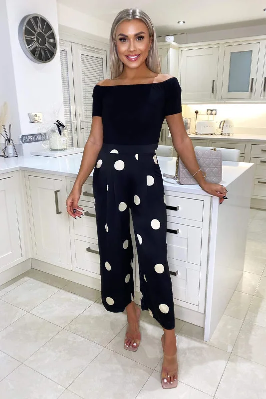 Tanya Black Polka Dot 2 in 1 Style Jumpsuit