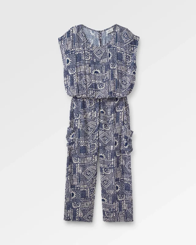 Thimbleberry Jumpsuit - Vintage Patchwork Navy