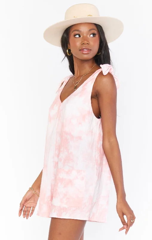 Tilda Tie Romper ~ Twisted Tie Dye Pink