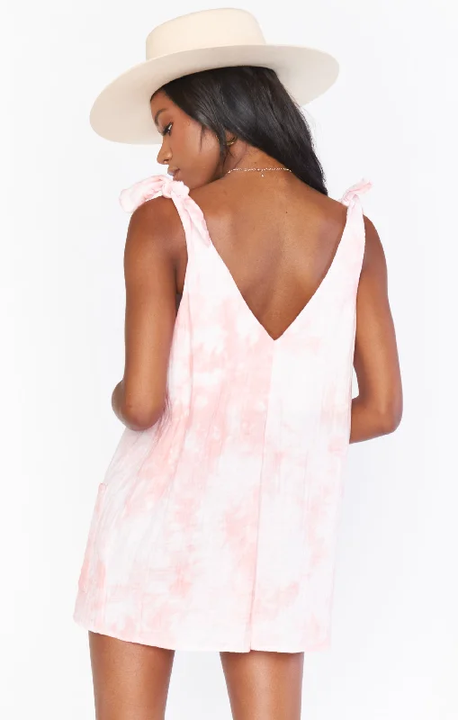 Tilda Tie Romper ~ Twisted Tie Dye Pink