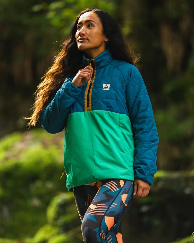 Trace Recycled Thermore® Insulated Jacket - Corsair Blue/ Jungle Green