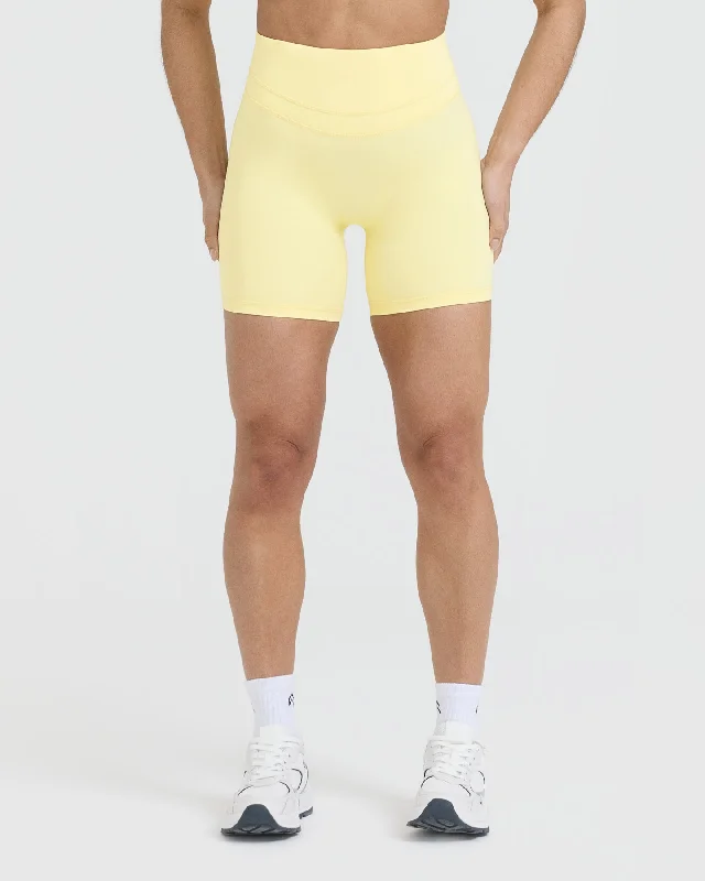 Unified High Waisted Shorts | Sherbert Yellow