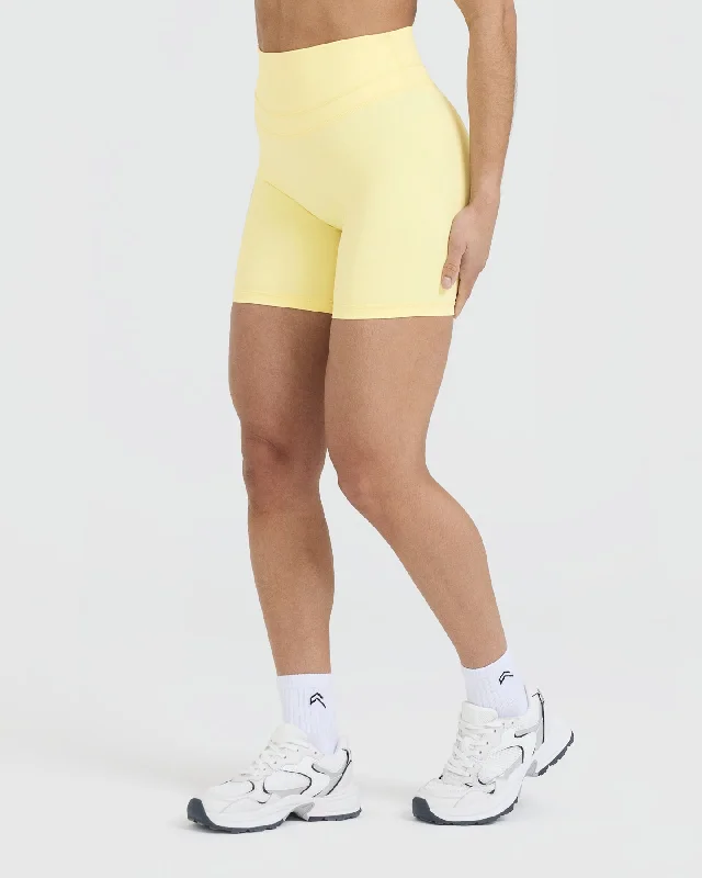 Unified High Waisted Shorts | Sherbert Yellow