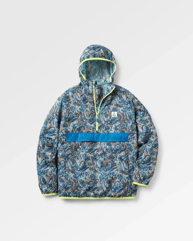 Viento Recycled Windshell Anorak - Abstract Seaweed Pistachio