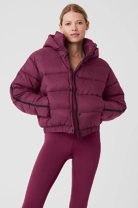 Aspen Love Puffer Jacket - Wild Berry