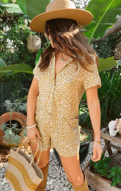 Yvette Romper ~ Desert Cheetah